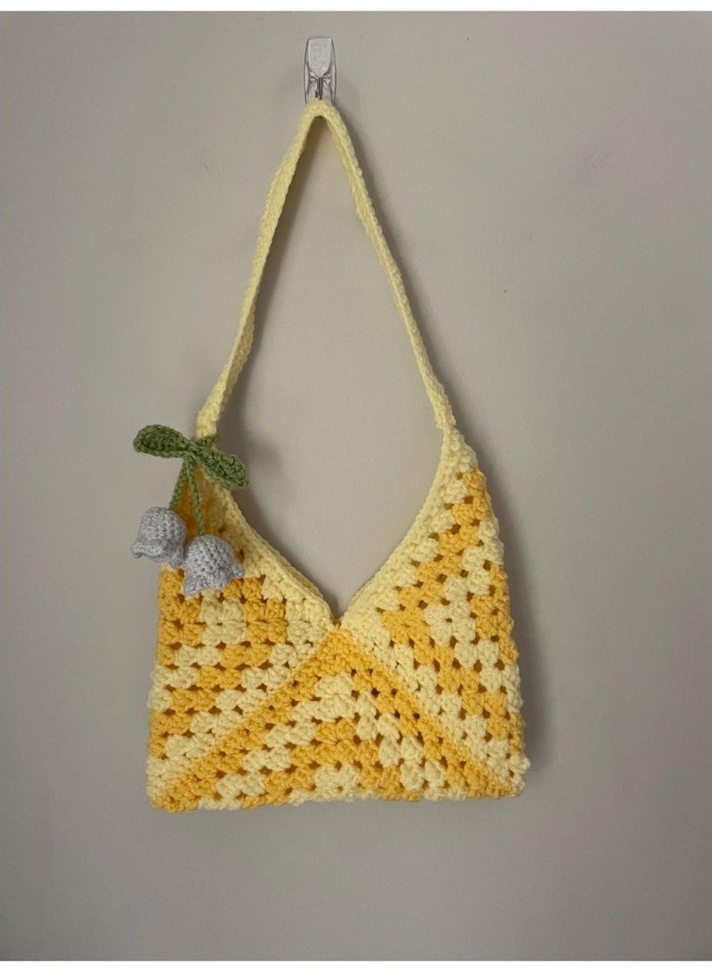 CROCHKA Elegant Handmade Summer Crochet Shoulder Bag - Image 1