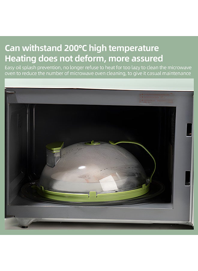 Microwave Splatter Cover for Food - Clear Microwave Splash Guard Cooker Lid with Handle / Adjustable Steam Vents Holes 10 Inches Plate Covers - Image 5