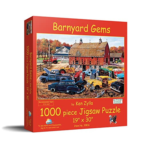 SUNSOUT INC - Barnyard Gems - 1000 pc Jigsaw Puzzle by Artist: Ken Zylla - Finished Size 19" x 30" - MPN# 39816 - Image 2