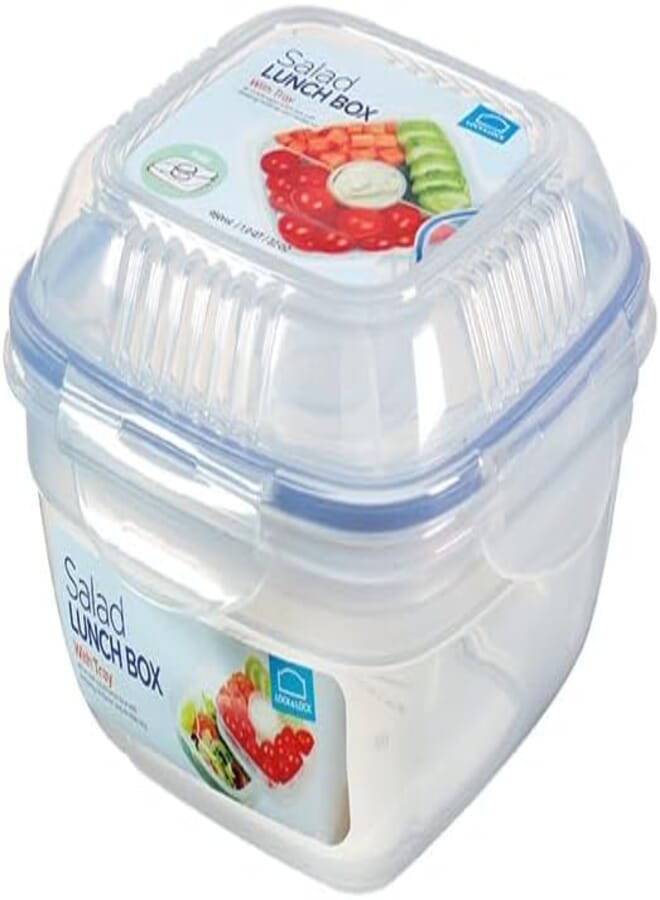 LocknLock SALAD LUNCH BOX WITH TRAY & SAUCE CONTAINER