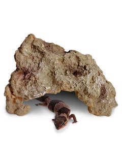 Hamiledyi Hamiledyi Reptile Rock Hide Cave Reptile Hide Leopard Gecko Hide Bearded Dragon Hideout Terrarium Habitat Decor Reptile Hideout for Snake Lizard Gecko Turtle Hermit Crab Frog (M)  - Image 1