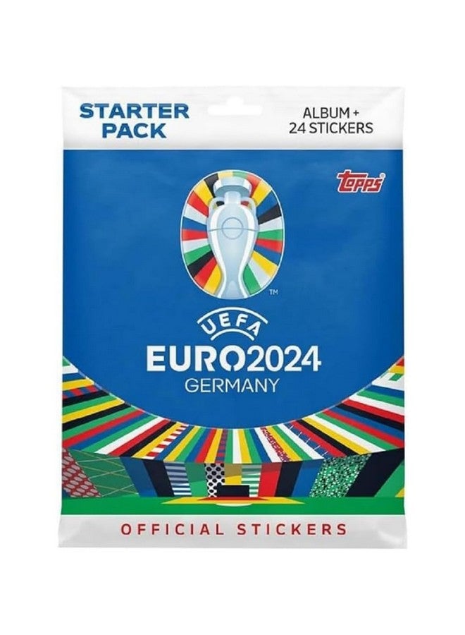 Topps Topps Official Euro 2024 Sticker Collection - Starter Pack - Contains 24 Stickers and an 88 Page Album. - Image 1