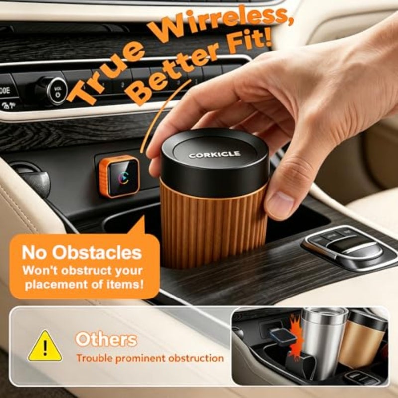 محول Carplay لاسلكي 2 في 1 مطور لعام 2026، ومحول Carplay اللاسلكي ومحول تشغيل السيارة اللاسلكي لنظام Android Auto، التوصيل والتشغيل التلقائي لإعادة الاتصال، سبائك الألومنيوم للطيران، واجهة USB-A/Type-C مزدوجة - Image 4