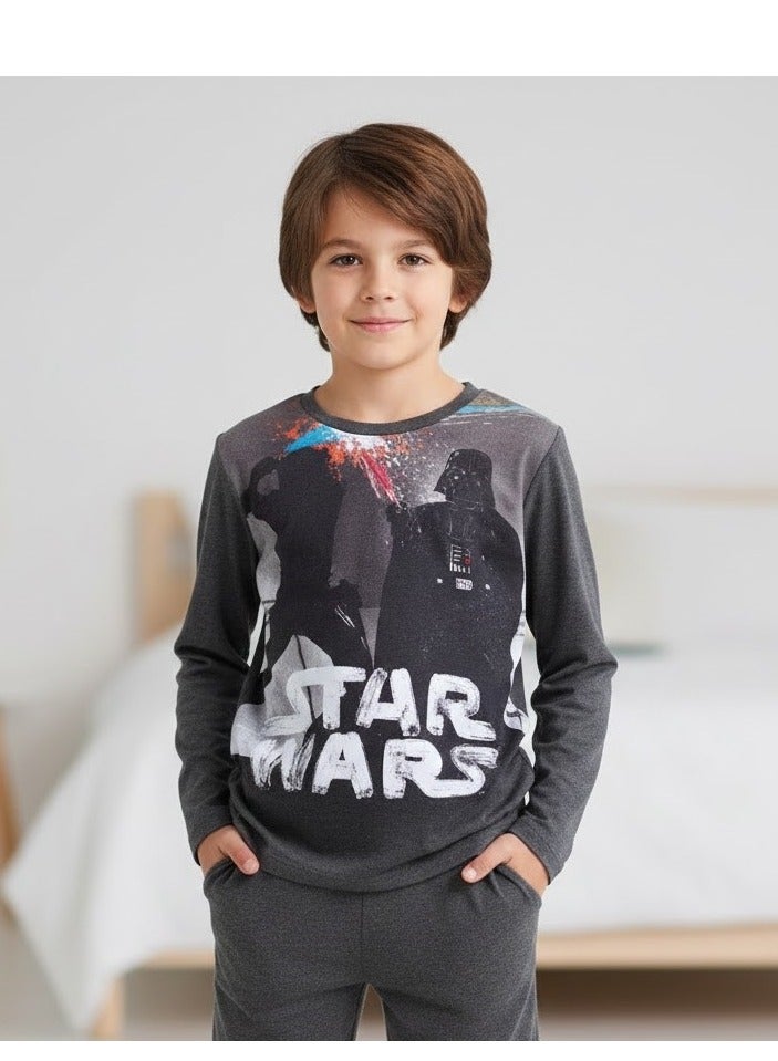 ستار ورز بيجامة حرب النجوم قطنية بأكمام طويلة للأولاد من كيدز تي في - Image 4