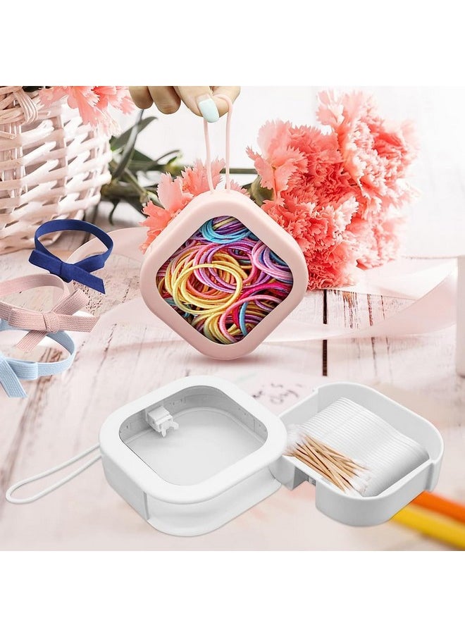 maycreate MAYCREATE® 2pcs Accessories Organizer Box Travel Transparent Organizer Case for Rings, Hair Clips, Bobby Pins, Makeup Accessories, Cotton Swab, Hair Ties, Hair Accessory Organizer Case  - Image 5