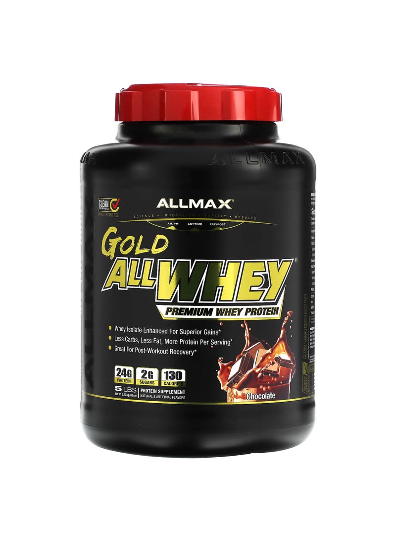 Allmax GOLD ALLWHEY, Premium Whey Protein, Chocolate, 5 lbs (2.27 kg)
