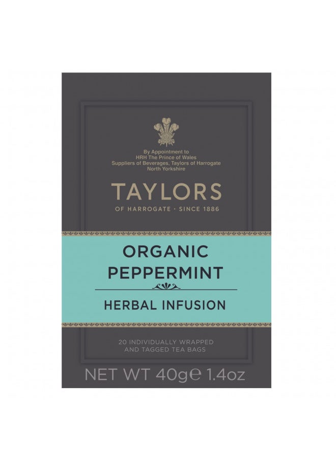 Taylors Of Harrogate Taylors of Harrogate Organic Peppermint Herbal Tea, 20 Count (Pack of 6)  - Image 2