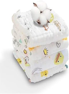 Generic Baby Washcloths Soft Muslin Baby Towels 100% Natural Muslin Cotton Baby Face Cloth Essential Baby Wash Cloth Suitbale for Newborn Girls Boys 30cm x 30cm, Pack of 4 