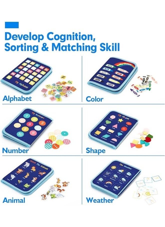 NIBEMINENT Busy Board for 1 Year Old - Montessori Toys for 2 Year Old Boy Birthday Gift - Preschool Learning Activities Toddlers Boy Toys 2-3 with Life Skills,Alphabet,Number,Shape,Color,Animal,Weather  - Image 4