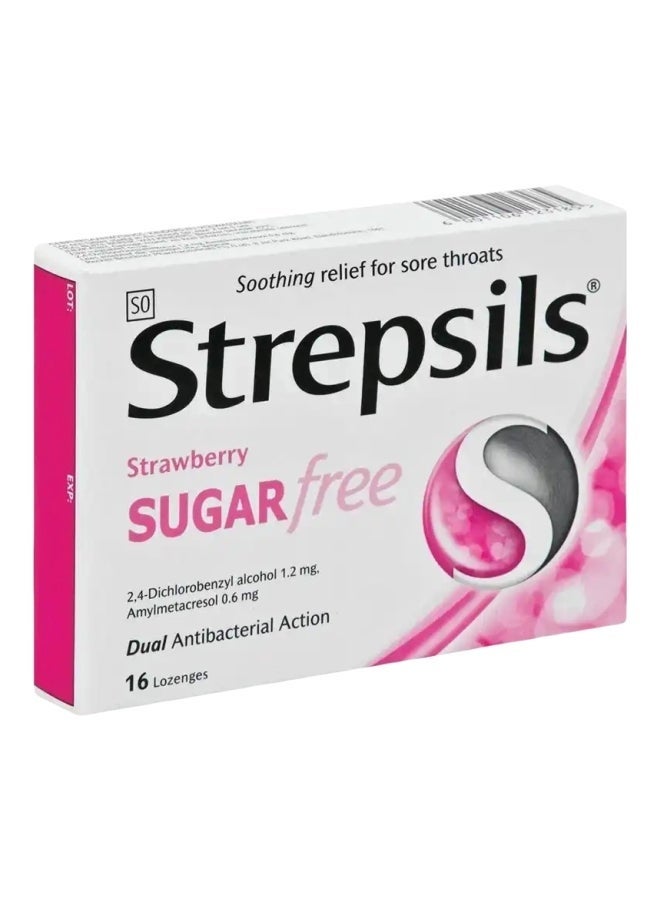 Strepsils Soothing Relief For Sore Throats Lozenges, Strawberry