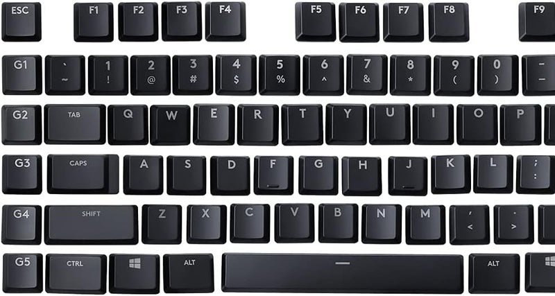 هويون مجموعة كاملة من 109 أغطية مفاتيح بديلة للوحة مفاتيح Logit G813/G815/G913/G915 TKL RGB الميكانيكية للألعاب باللون الأسود - Image 2