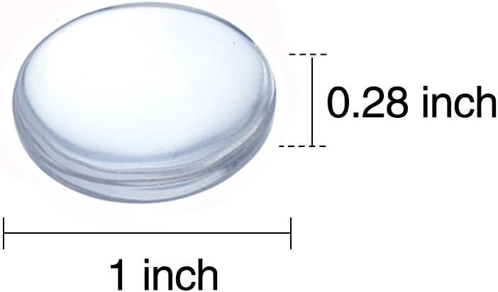 TKMOS 60 Pieces Transparent Glass Dome Imitation Gemstone Clear Round Dome Tiles Christmas Decor, Non-calibrated Round 1 inch/25mm for Photo Pendant Craft Jewelry Making - Image 2