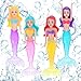 Lnngub 4 Pieces Mermaid Dive Toys Mermaid Bath Toys Dive Mermaids Underwater Diving Pool Toys Swimming Pool Games Colorful Bath Toys for Toddlers Kids Girls Children Gifts - Image 3