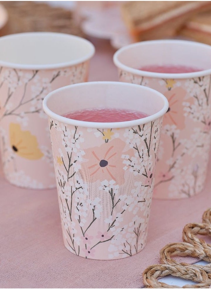 Ginger Ray Ginger Ray Cup Tissue Flower Paper Cup - Elegant Party Cups  - Image 2