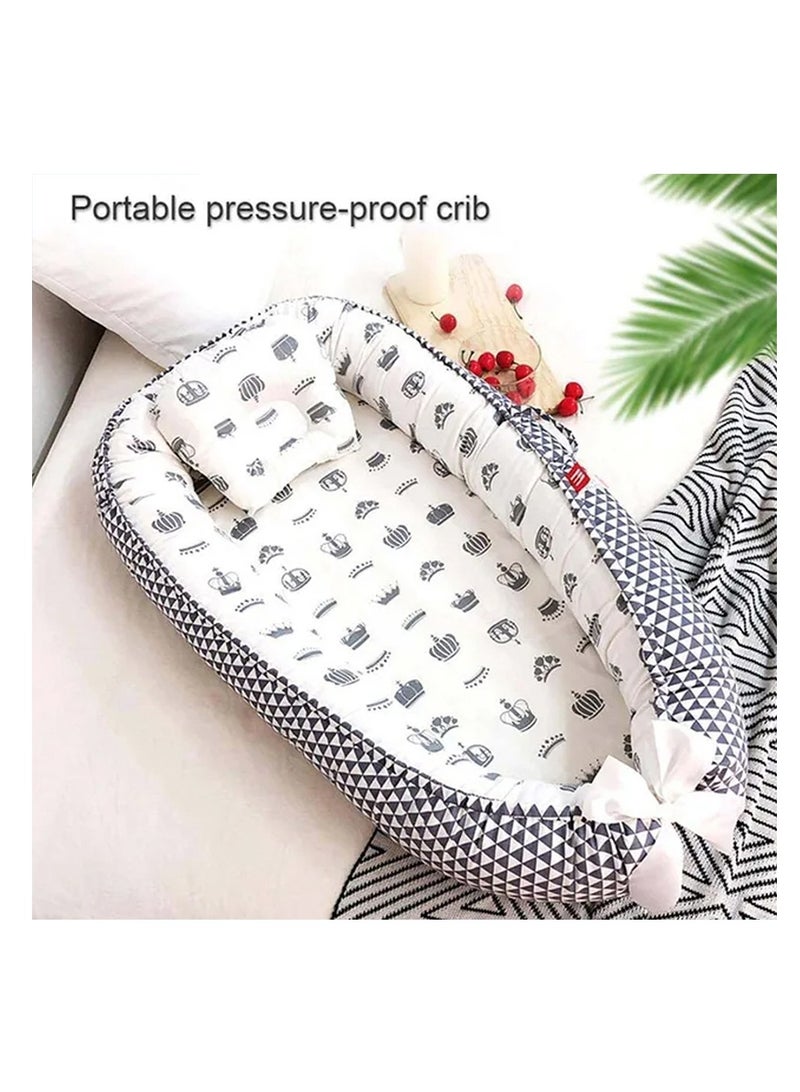 STAR BABiES Star Babies Pack of 3 Combo (Baby Sleeping Pod bed, Kids Socks 3pair, Baby Knee Pad Pack of 3)-Grey - Image 3