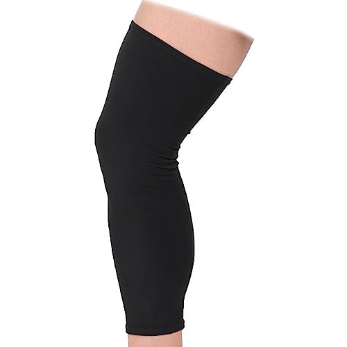 DOUKOM Knee Brace Undersleeve for Men Women Leg Undersleeve for Knee Brace Closed Patella Protects Skin from Abrasions and Irritations L - Image 2
