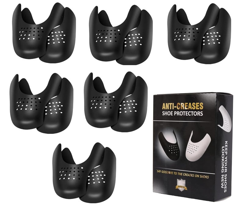Vsonker Shoes Protectors for Air Force Shoes, Anti-Wrinkle Shoes Guards for all Shoes, for Men's 7-12/ Women's 5-8, Black+white, (Pack of 1) - Image 1