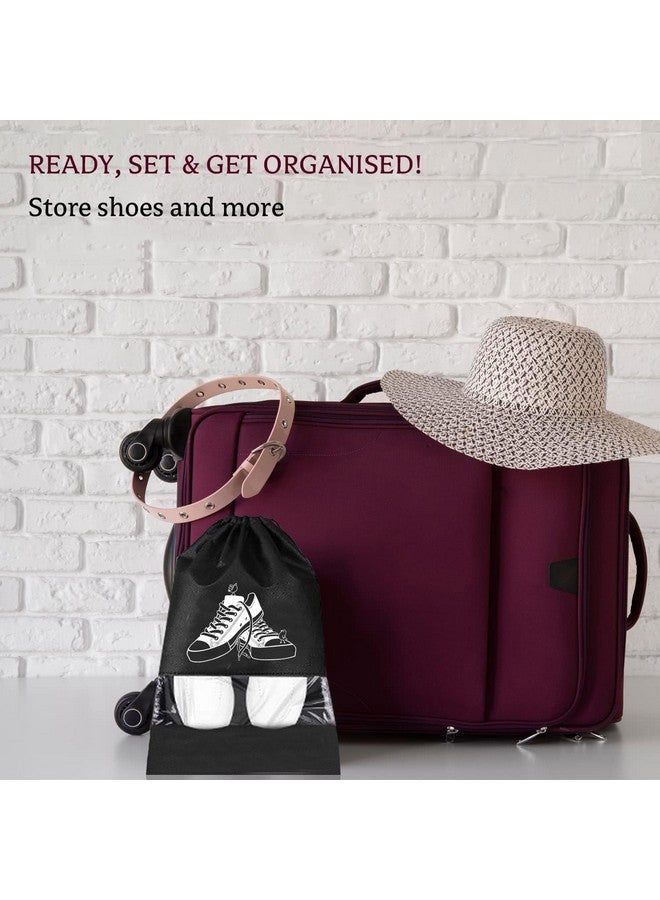 DALUCI Shoe Bags for Travel & Storage - Reusable Shoe Cover Organizer Pouches for Men & Women | Multipurpose Travel Accessories & Essentials for Shoes - Home, Gym & Holiday Use (Pack of 6) - Image 5