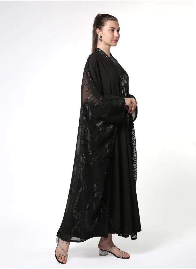 Line73 by Zahra Polka-Dotted Kimono Abaya