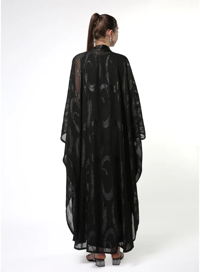 Line73 by Zahra Polka-Dotted Kimono Abaya