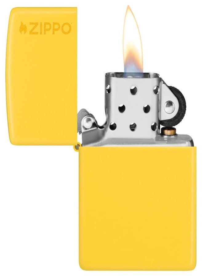 Zippo Stunning Classic Sunflower Lighter, Real Windproof Lighter, Durable Metal, Golden Color, Classic Sunflower with Zippo Logo - Image 4