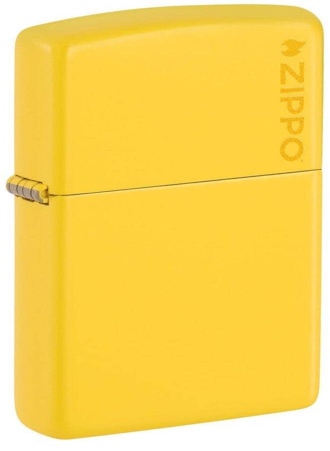Zippo Stunning Classic Sunflower Lighter, Real Windproof Lighter, Durable Metal, Golden Color, Classic Sunflower with Zippo Logo - Image 1