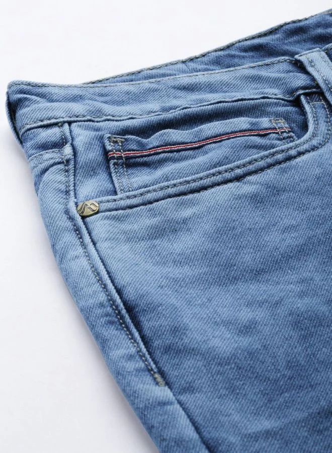 The Indian Garage Co Men Dad Fit Solid Mid-Rise Jeans