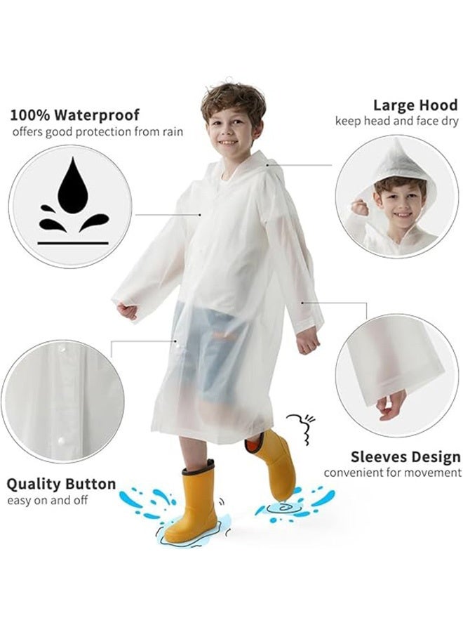 Quantum 2 PCS Raincoats, Waterproof Rain Coats, Reusable Boys Girls Rain Jackets Emergency with Hood for Family Disney Travel Outdoor - Image 4