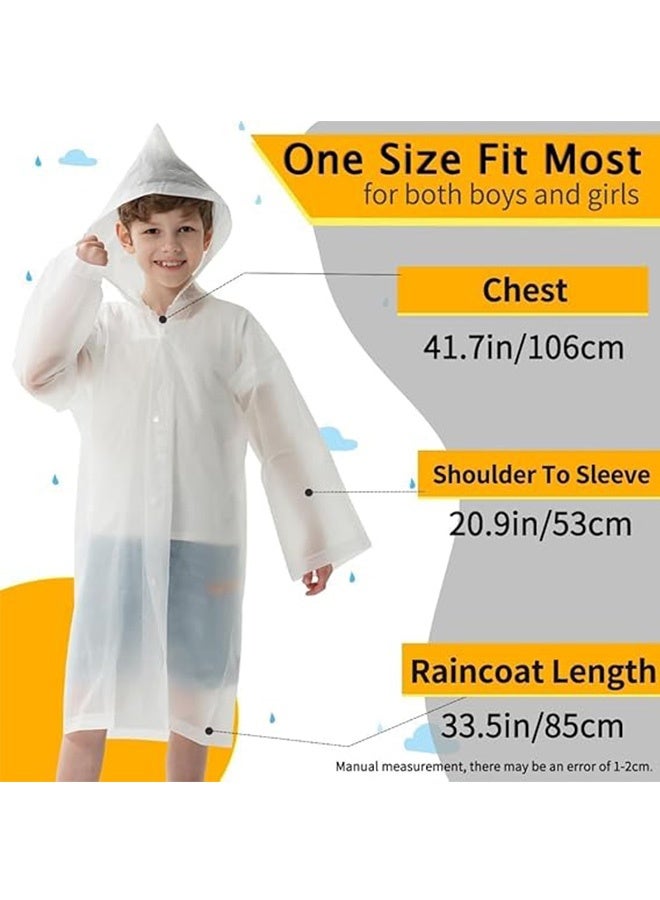 Quantum 2 PCS Raincoats, Waterproof Rain Coats, Reusable Boys Girls Rain Jackets Emergency with Hood for Family Disney Travel Outdoor - Image 2