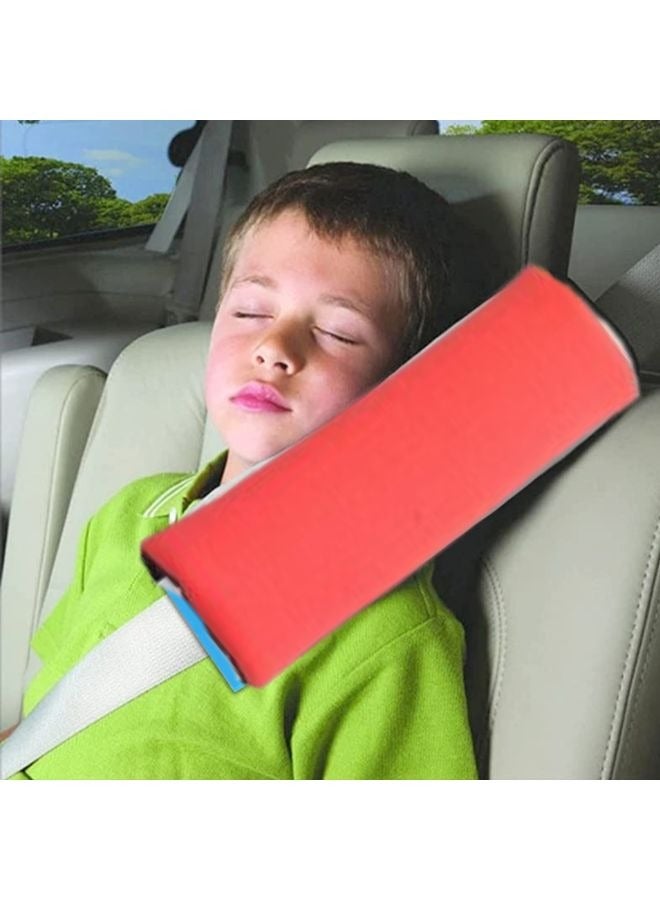 UBEYBI Kids Seatbelt Pillow - Red - Image 4