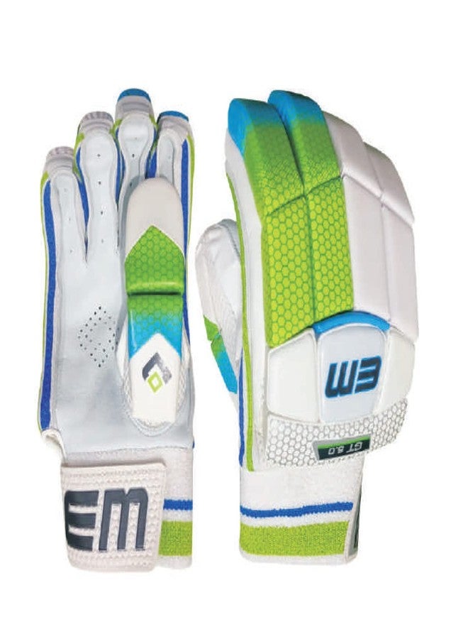 AASHRAY EM GT 5.0 Leather Palm Cricket Batting Gloves for Men's, Women's, Kid's| Ideal for Coaching| Club Play| Matches| Tournaments| (Mens, Left) - Image 3