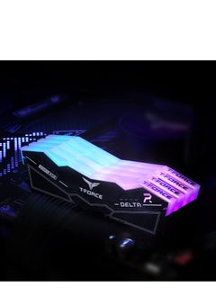 TeamGroup مجموعة ذاكرة عشوائية لسطح المكتب من Teamgroup T-Force delta rgb DDR5 سعة 32 جيجابايت بتردد 6400 ميجاهرتز PC5-51200 CL40 باللون الأسود لـ Z690 FF3D532G6400HC40BDC01  - Image 2
