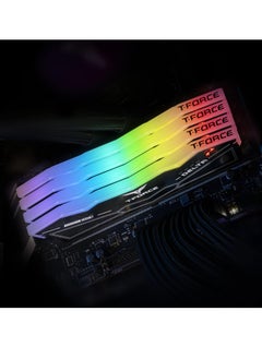 TeamGroup مجموعة ذاكرة عشوائية لسطح المكتب من Teamgroup T-Force delta rgb DDR5 سعة 32 جيجابايت بتردد 6400 ميجاهرتز PC5-51200 CL40 باللون الأسود لـ Z690 FF3D532G6400HC40BDC01  - Image 3