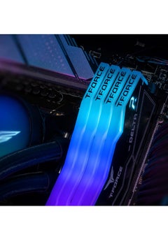 TeamGroup مجموعة ذاكرة عشوائية لسطح المكتب من Teamgroup T-Force delta rgb DDR5 سعة 32 جيجابايت بتردد 6400 ميجاهرتز PC5-51200 CL40 باللون الأسود لـ Z690 FF3D532G6400HC40BDC01  - Image 4