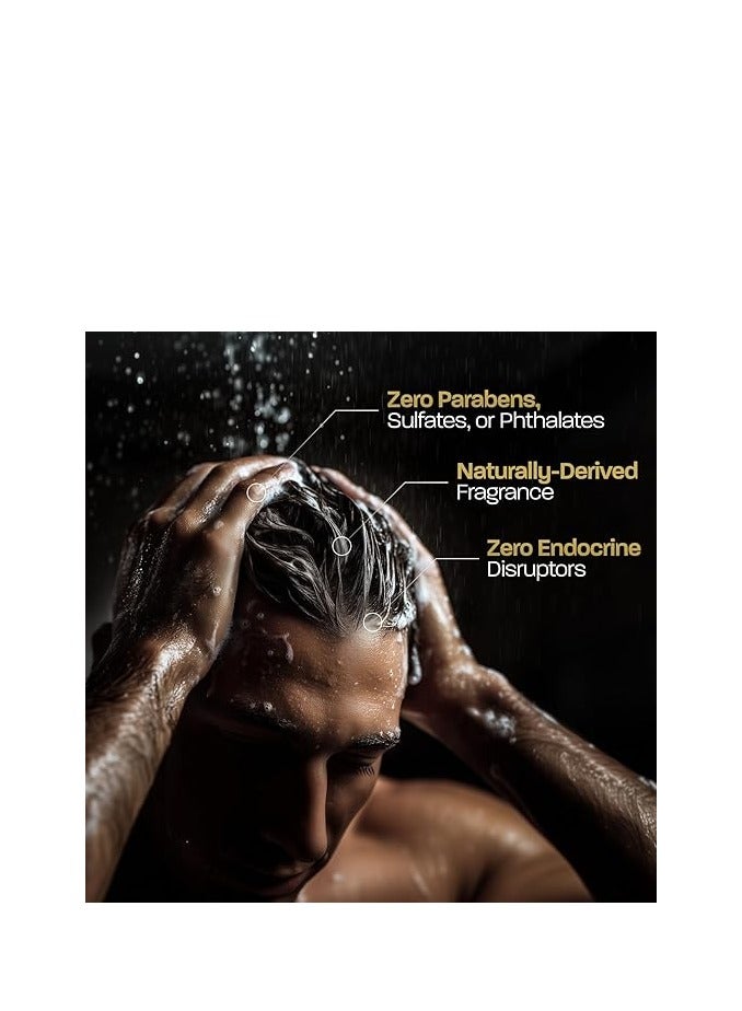 BASED Rejuvenating Shampoo with Aloe Vera, Peppermint Oil,&Coconut Oil, Cleansing Shampoo for Men, No Sulfates, Parabens or Phthalates, Quality Men’s Hair Care, 8.34 fl oz Bottle (Pack of 1) - Image 3