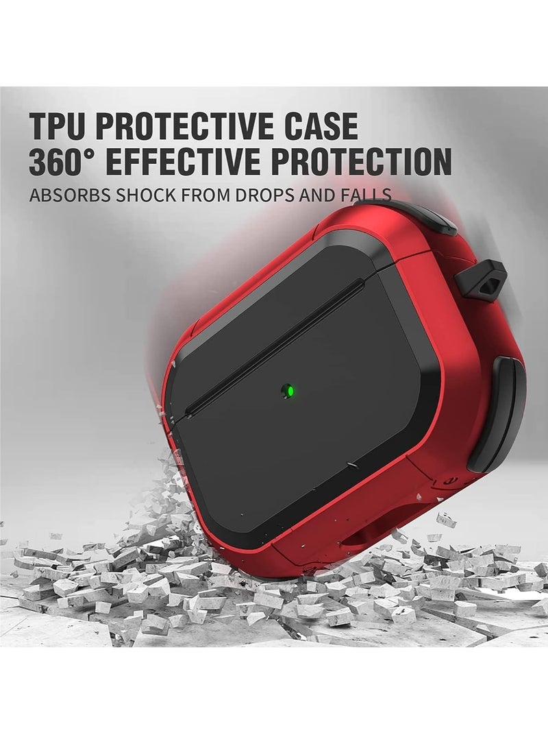 Slim Armor Apple AirPods Pro 2 Shockproof Hard Case Cover red - Image 3