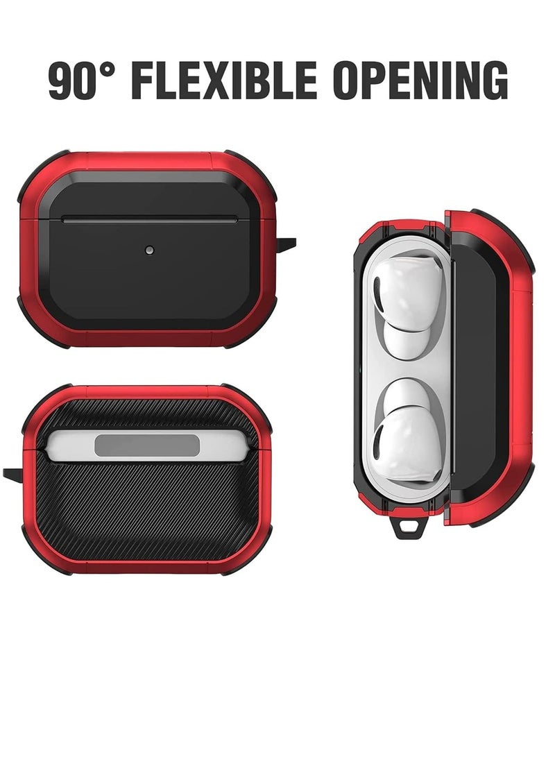 Slim Armor Apple AirPods Pro 2 Shockproof Hard Case Cover red - Image 2