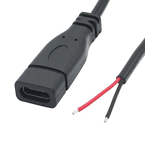 Maixbomr Short USB C to 2 Pin Bare Wire Open End Cable,9inch 25cm 5V/3A USB Type C Female Plug Pigtail Power Wire,for and USB C Equipment Installed or Replacement Repair DIY Cable(4Pcs) - Image 2