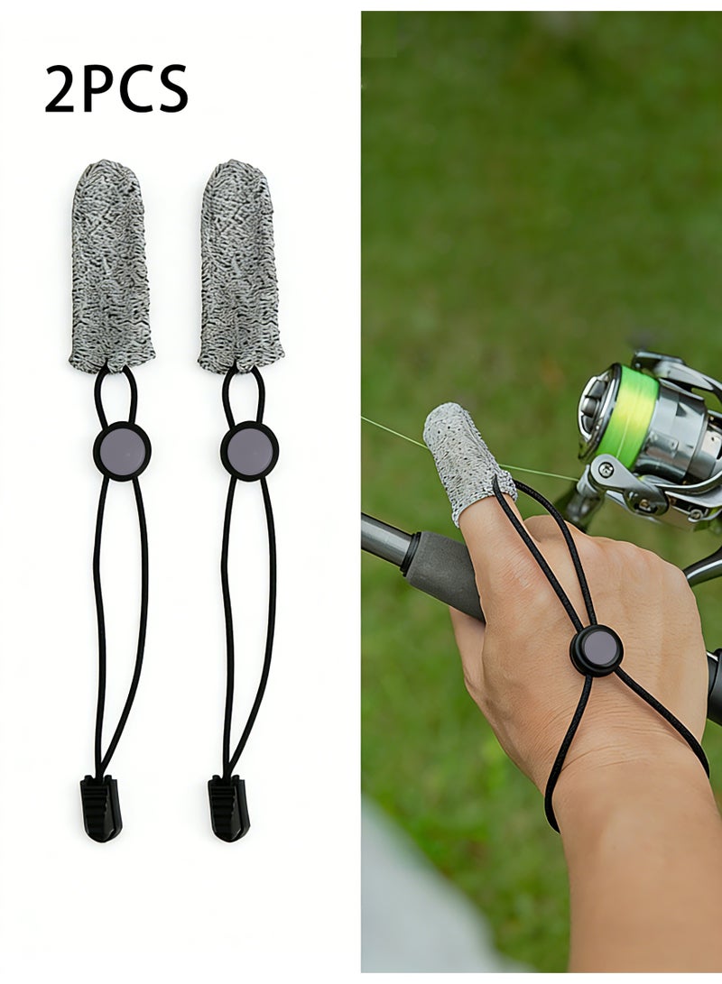 STL 2pieces, Single Finger Fishing Gloves, Fly Fishing Gloves, Non-Slip and wear-Resistant Casting Single Finger Fishing Gloves, Unisex Elastic Gloves, Suitable for Outdoor Fishing, Casting Gloves(black) - Image 1