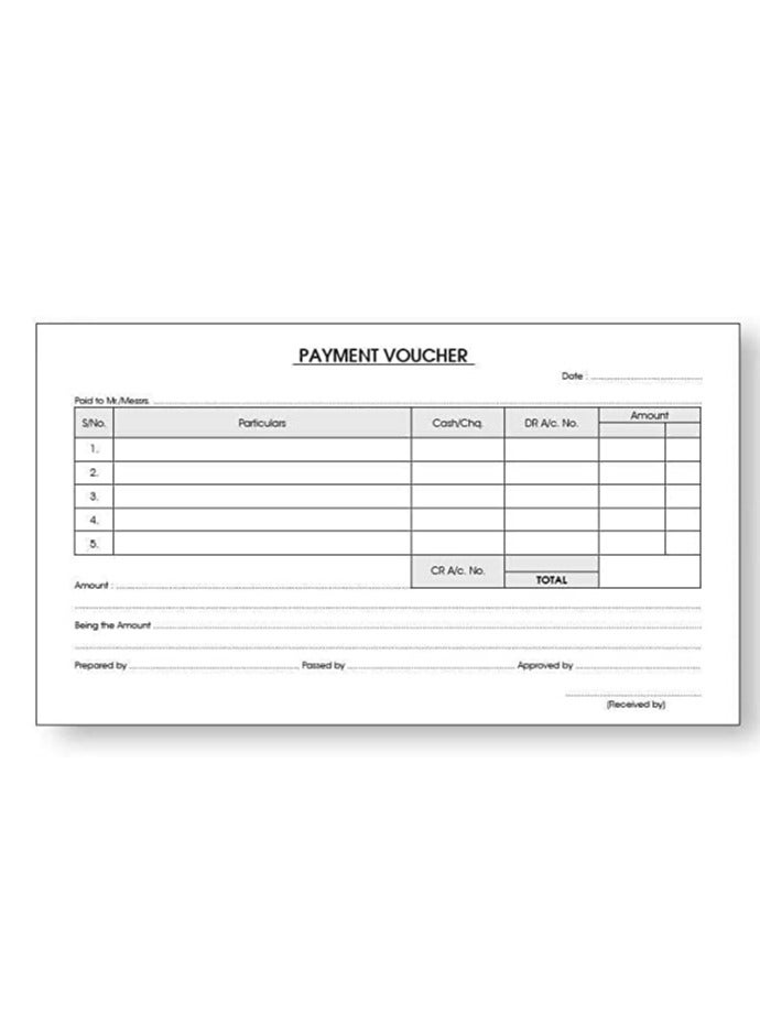 MARKQ Payment Voucher Book, 50 Sheets, For Shops Small Business, Offices Supplies (A5) - Image 2