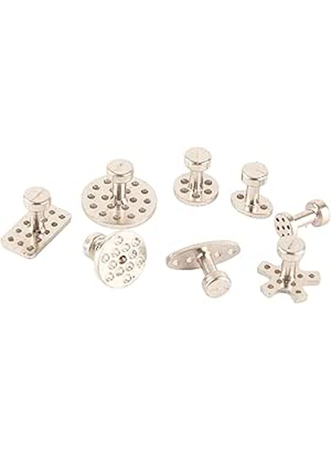8 Pcs Zinc Alloy Dent Repair Tool Kit with High Strength Pads for Auto Body and Solar Panel - Image 1