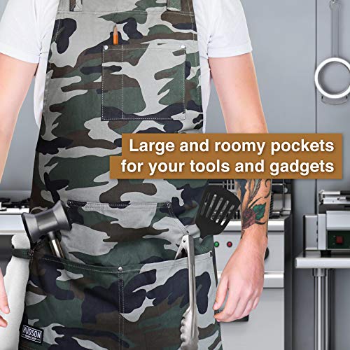 Hudson Durable Goods - Professional Grade Chef Apron - Camouflage - 100% Cotton - Image 2