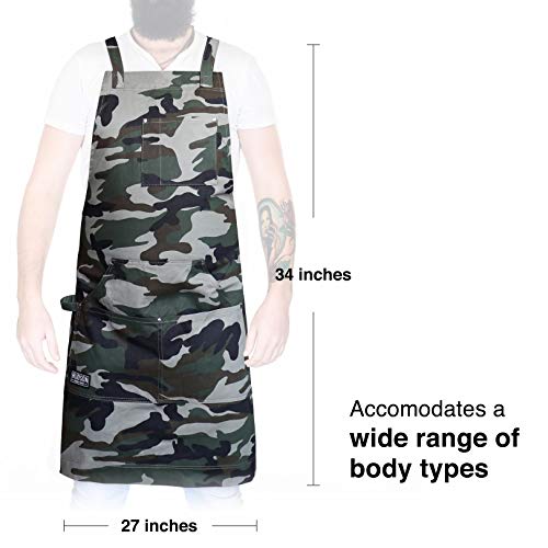 Hudson Durable Goods - Professional Grade Chef Apron - Camouflage - 100% Cotton - Image 5