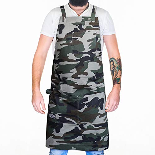 Hudson Durable Goods - Professional Grade Chef Apron - Camouflage - 100% Cotton - Image 1