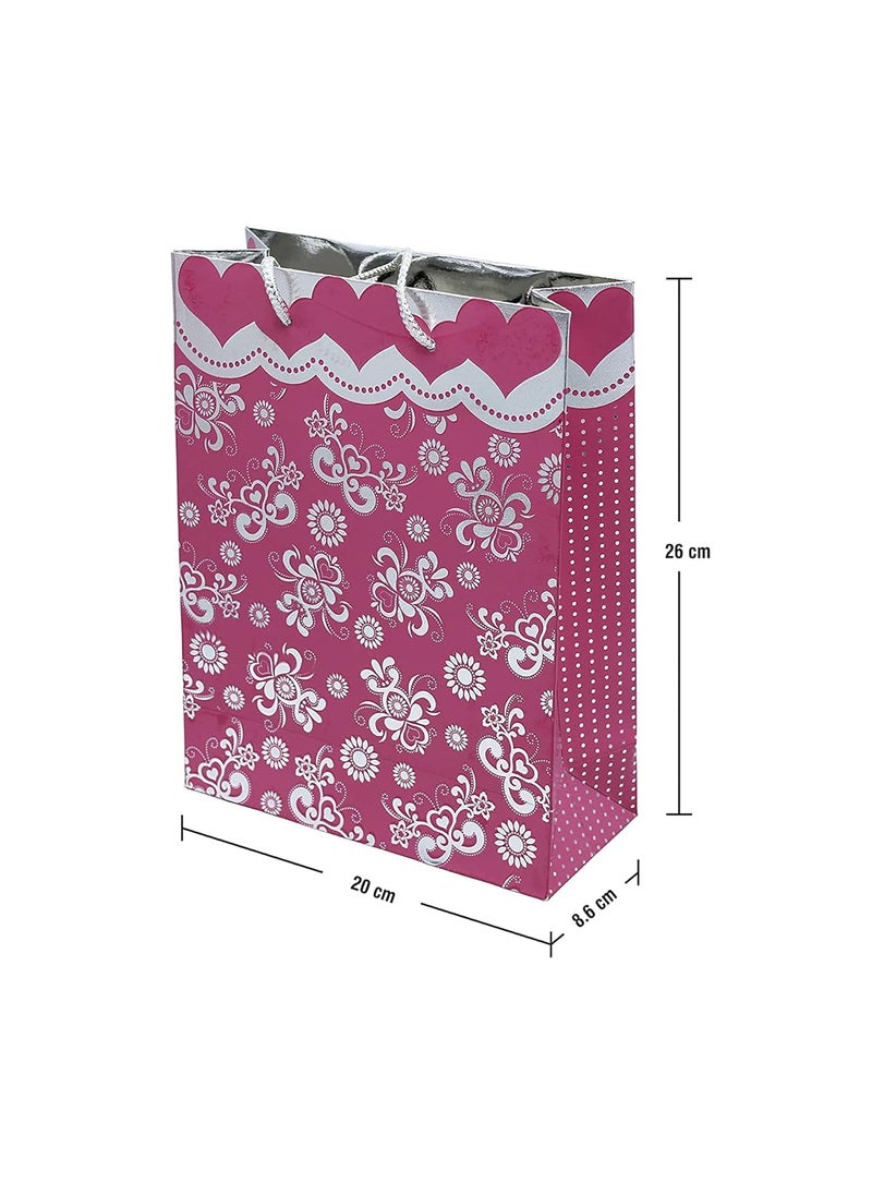 iLife - iLife Gift Bags 20 * 8.6 * 26 CM - 12 Pcs Paper Bags with Handles Bulk, Shopping Bags Retail Bags Paper Gift Bags (Light Pink) - Image 1