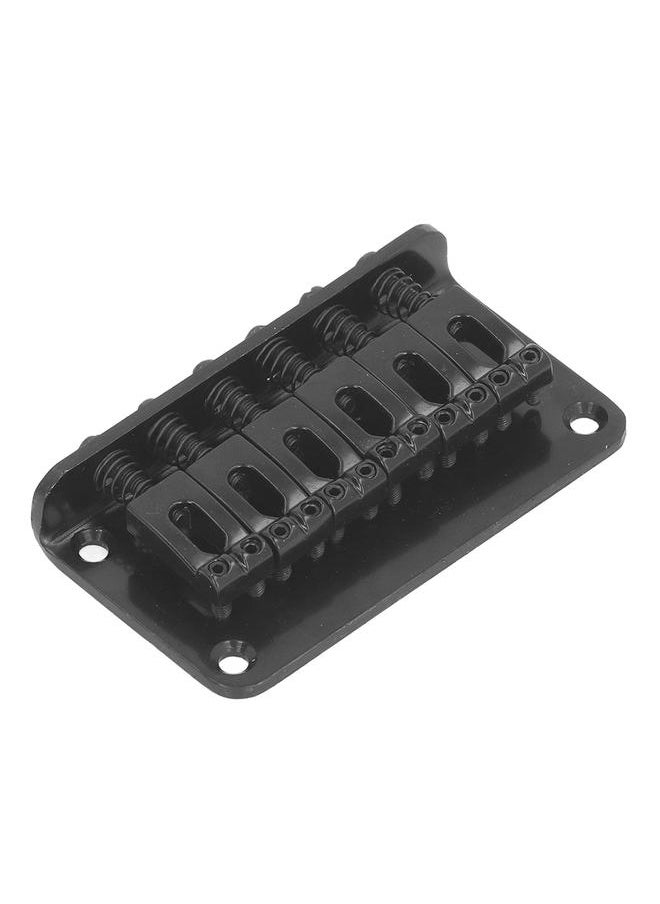 Thoraya - Electric Guitar Bridge Replacement Metal Material 6 String Fixed Hardtail Bridge for Strat Tele Style Black GA810A - Image 1