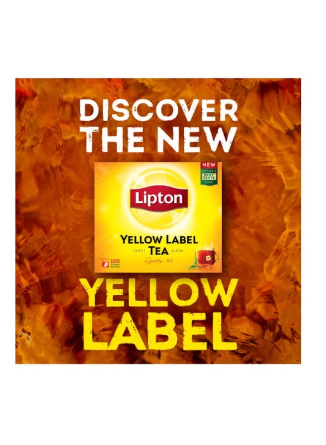 ليبتون شاي أسود العلامة الصفراء مع أوراق الشاي المجفف بالشمس سائب 400جرام - Image 2