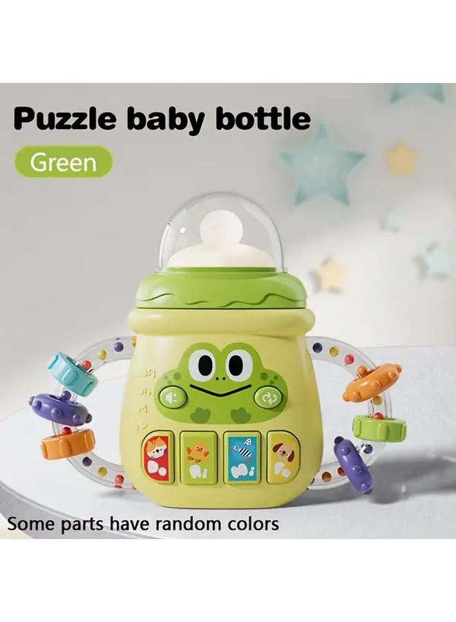 Green Baby Music Toys Soft Bottle Pacifier Light Activity For Newborns 0 Months - Image 1