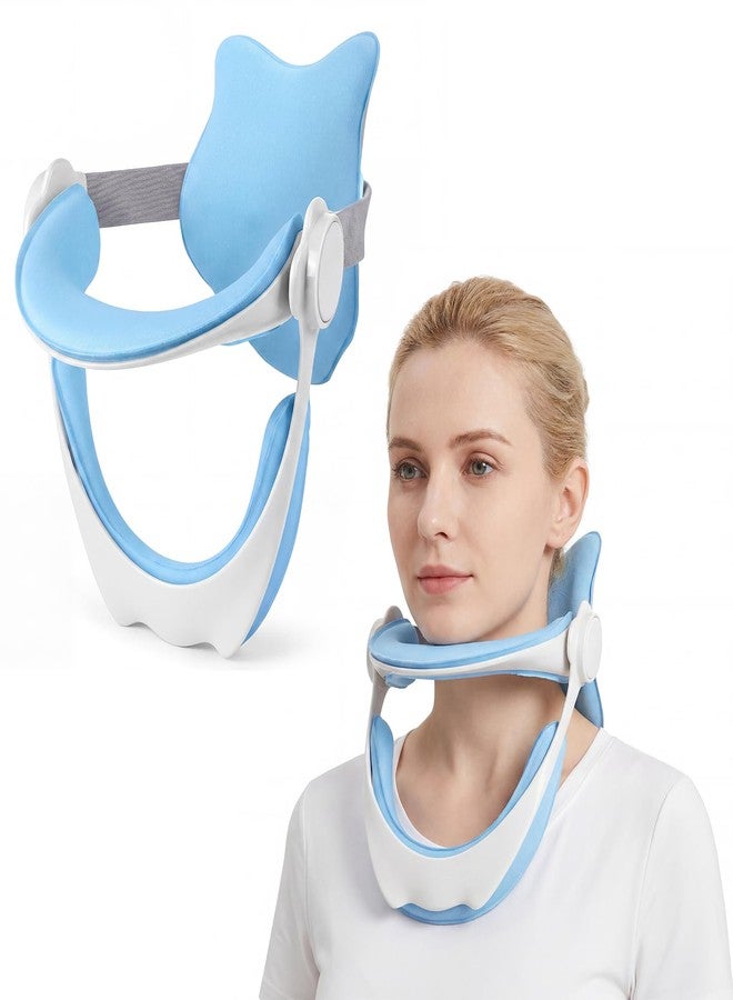 BTKASN Neck Brace for Neck Support - 360° Adjustable Neck Stretcher & Posture Corrector for Tech Neck, Neck Hump Relief, Foldable Cervical Collar for Office, Home and Travel, Fits Neck 12.0"-18.0" - Image 1
