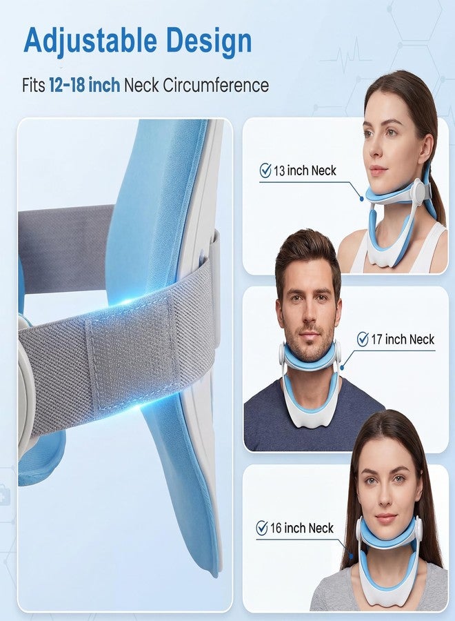 BTKASN Neck Brace for Neck Support - 360° Adjustable Neck Stretcher & Posture Corrector for Tech Neck, Neck Hump Relief, Foldable Cervical Collar for Office, Home and Travel, Fits Neck 12.0"-18.0" - Image 4